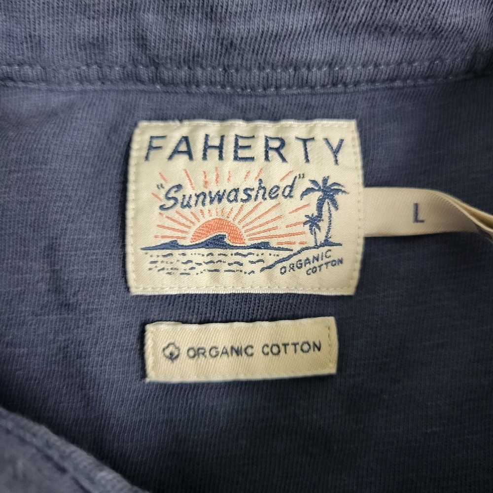 Faherty Sunwashed Mens Large Solid Gray Stretch K… - image 4